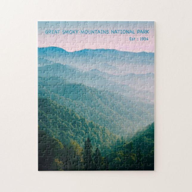 Puzzle Gran Parque Nacional de Montañas Smoky (Vertical)