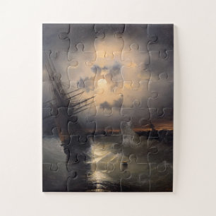 Puzzle Gran pieza de arte náutico accesible con agarre fá
