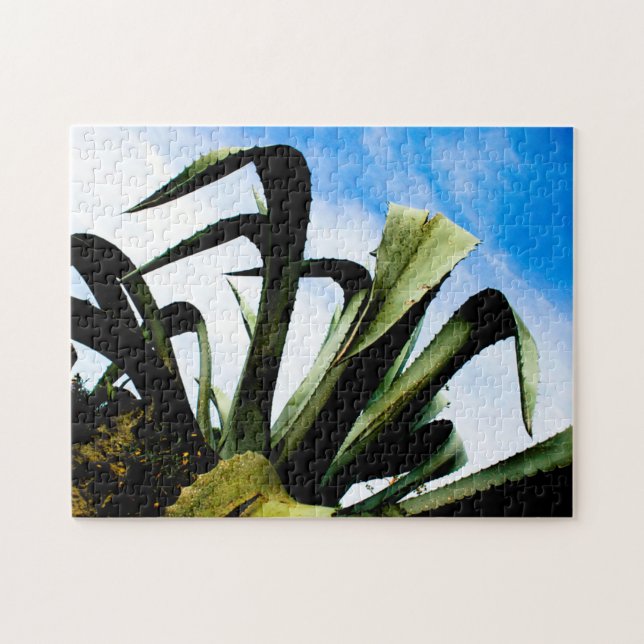 Puzzle Gran planta de alote con cielo azul (Horizontal)