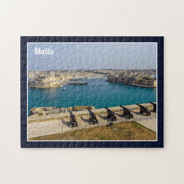 Puzzle Gran Puerto de Malta desde La Valeta Saludando La  (Horizontal)