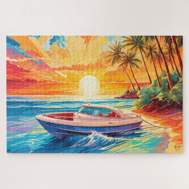 Puzzle 🌅 Gran Robo Bote: crucero Sunset (Horizontal)