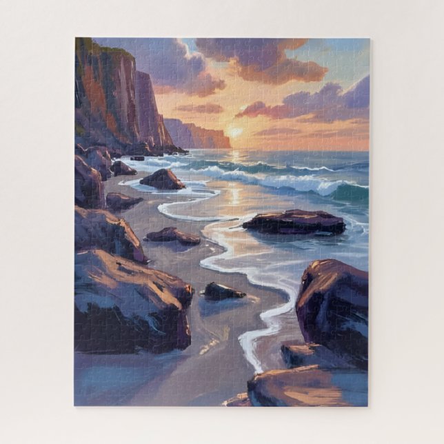 Puzzle Gran Sur, pintura de la costa de California (Vertical)