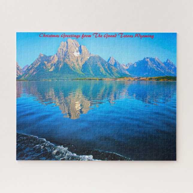 Puzzle Gran Tetones Wyoming. Saludos de Navidad (Horizontal)
