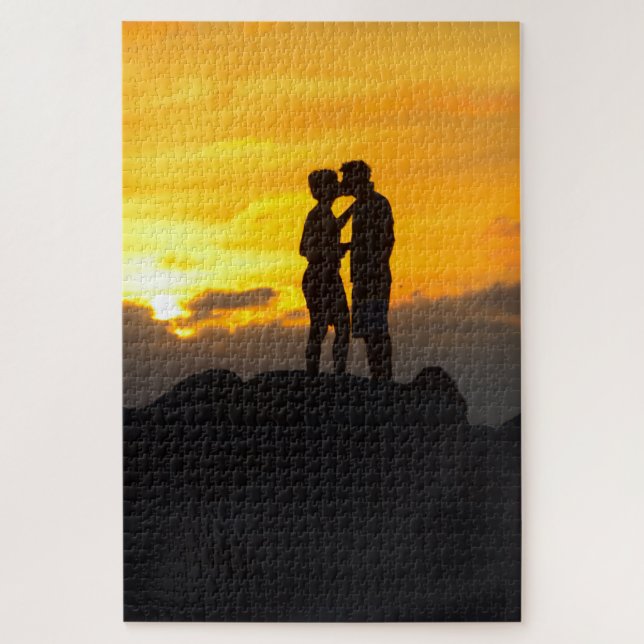 Puzzle Gran toma de un beso de una pareja en Key West Flo (Vertical)