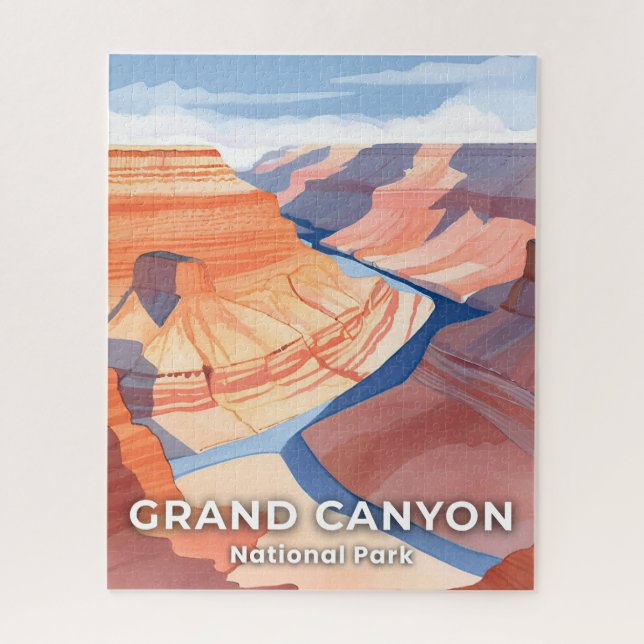 Puzzle Grand Canyon National Park Watercolor Travel (Vertical)