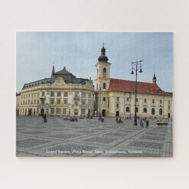 Puzzle Grand Square, (Piaţa Mare), Sibiu, Rumanía en (Horizontal)