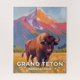 Puzzle Grand Teton National Park | Bison Travel Art