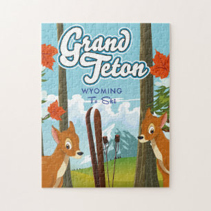 Puzzle Grand Teton Wyoming para esquiar.