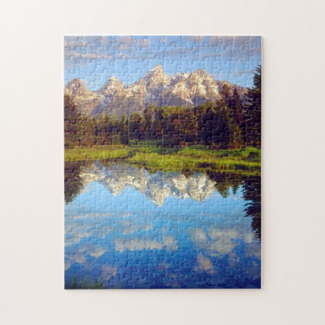 Puzzle Grand Tetons reflejados en el río Snake (Vertical)