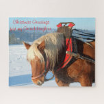 Puzzle Granddaughter Xmas<br><div class="desc">Happy Xmas Granddaughter . Jigsaws Horses and Foals, These Jigsaws are made of sturdy cardboard and mounted on chipboard, these puzzles are printed in vivid and full colour. For hours of puzzle enjoyment, give a custom puzzle as a gift today! Size from: 11" x 14" (252 pieces) Up to: super...</div>
