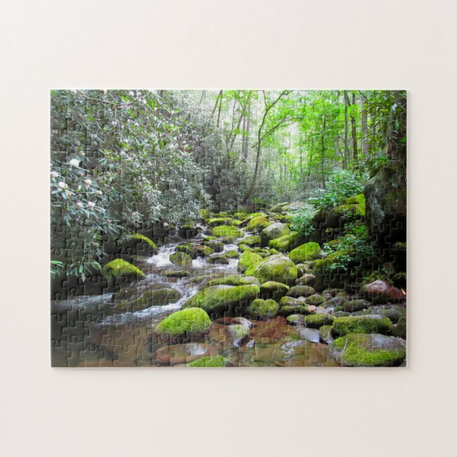 Puzzle Grandes Montañas Ahumadas De Creek. (Horizontal)