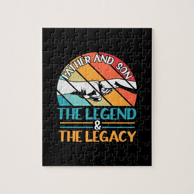 Puzzle Grandfather Quotes | Father And Son The Legend (Vertical)