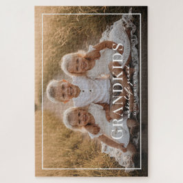 Puzzle Grandkids Make Life Grand Grandparent Gift Photo