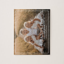 Puzzle Grandkids Make Life Grand Grandparent Gift Photo
