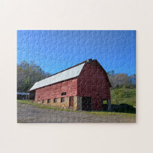 Puzzle Granero Americano en Rojo