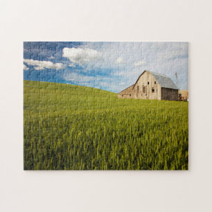 Puzzle Granero Antiguo Rodeado por Campo de Trigo de Prim