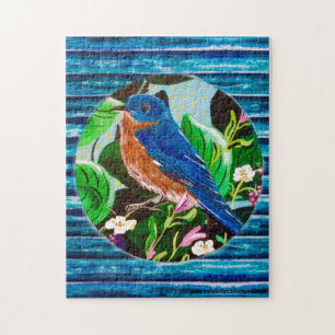 Puzzle Granero Azul del Pájaro Azul