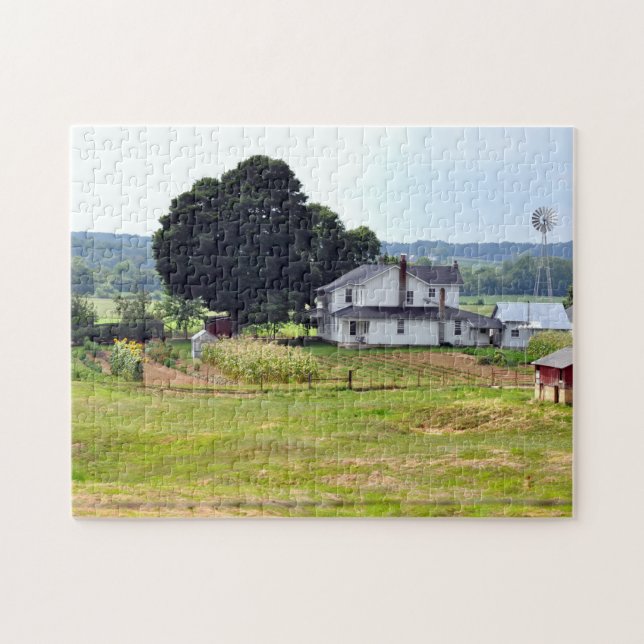Puzzle Granja de Amish del verano (Horizontal)