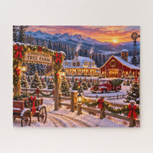 Puzzle Granja de árboles de Navidad