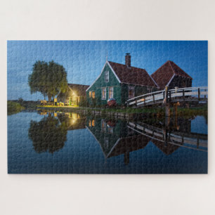 Puzzle Granja de queso al ocaso en Holanda