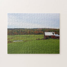 Puzzle Granja del otoño