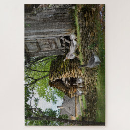 Puzzle Granja tradicional del ganso de los gras del foie