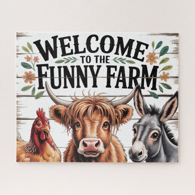 Puzzle Granjas de Animales Divertidos (Horizontal)