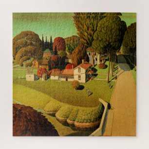 Puzzle Grant Wood - El lugar de nacimiento de Herbert Hoo