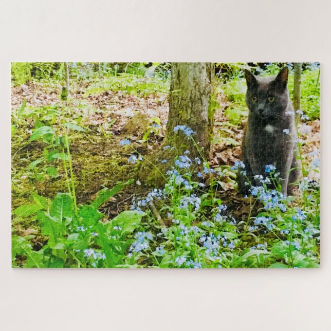 Puzzle Gray Kitty (Horizontal)