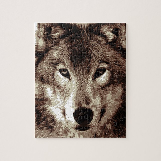 Puzzle Gray Wolf (Vertical)