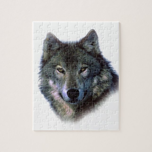 Puzzle Gray Wolf Eyes (Vertical)
