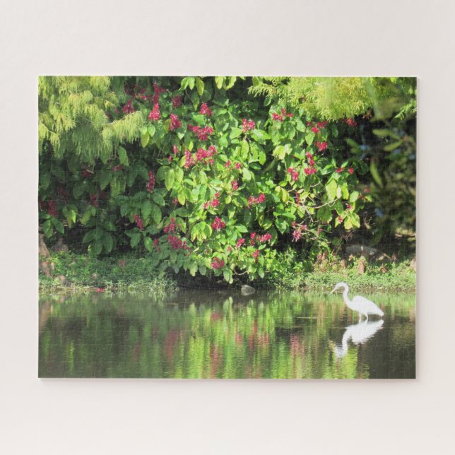 Puzzle Great Egret Fishing - Beautiful Landscape (Horizontal)