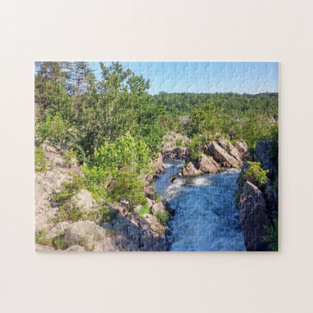 Puzzle Great Falls Maryland. Felicitaciones de Navidad (Horizontal)