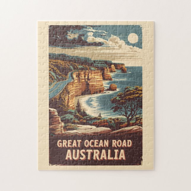 Puzzle Great Ocean Road Ilustracion Australia Viajes de a (Vertical)