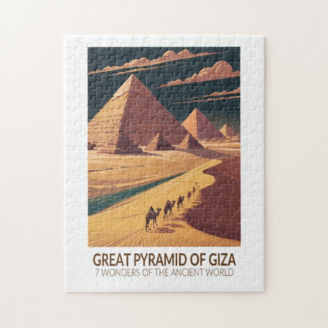 Puzzle Great Pyramid of Giza Seven Wonders of the World (Vertical)