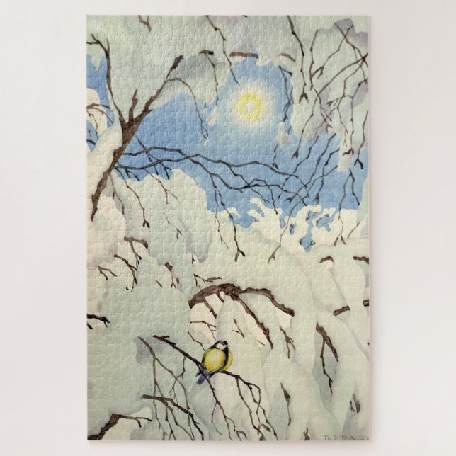 Puzzle Great Tit - Theodor Severin Kittelsen (Vertical)