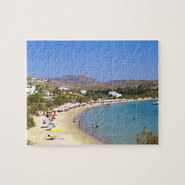 Puzzle Grecia, isla de Paros, playa de Krios desde arriba (Horizontal)