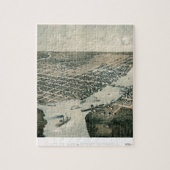 Puzzle Green Bay Wisconsin 1867 (Vertical)