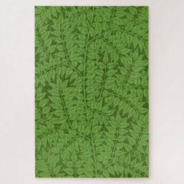 Puzzle Green Branch Pattern (Jungle Art) (William Morris)