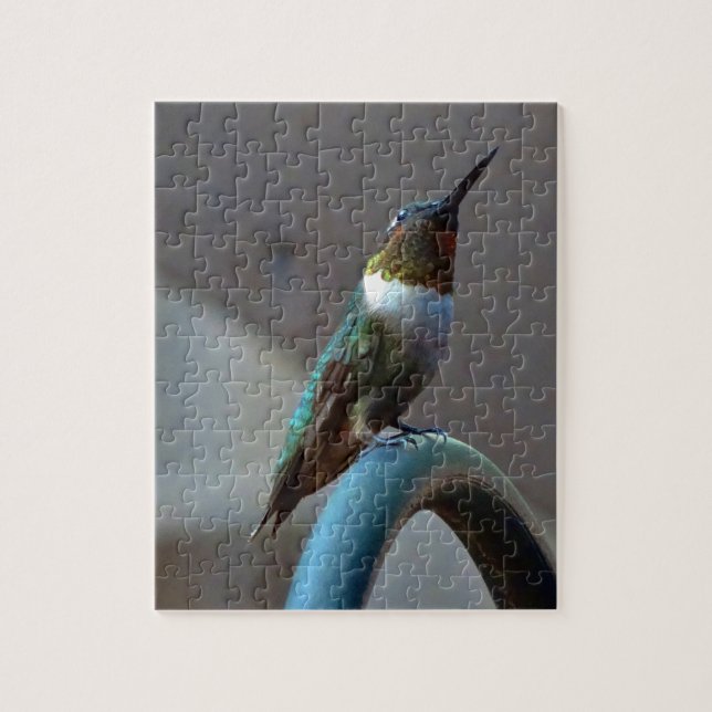 Puzzle Green Ruby little Hummingbird (Vertical)