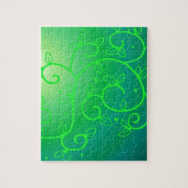 Puzzle Green Vines Irish Luck Ireland Flowers Art