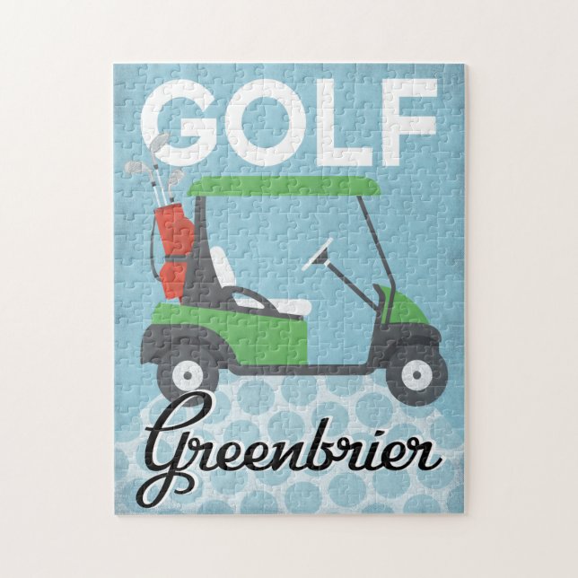 Puzzle Greenbrier Golf Virginia Occidental - Trav Retro V (Vertical)