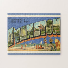 Puzzle Greeting from Evanston ILL 11x14
