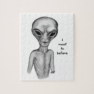 Puzzle Grey Alien , quiero creer