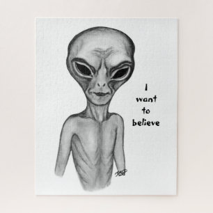 Puzzle Grey Alien , quiero creer