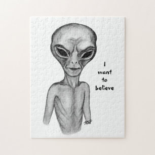 Puzzle Grey Alien , quiero creer