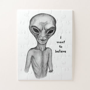 Puzzle Grey Alien , quiero creer