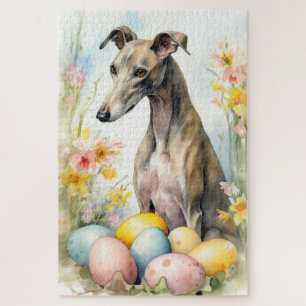 Puzzle Greyhound con huevos de Pascua