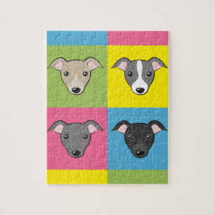 Puzzle Greyhounds italiano Personalizado arte pop colorid