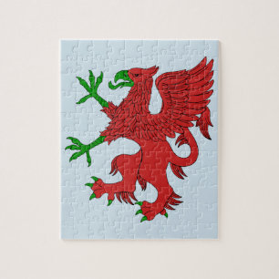 Puzzle Griffin en rojo y verde